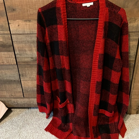 Maurices Sweaters - Buffalo print cardigan